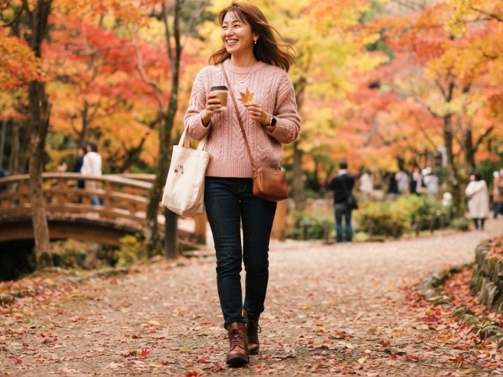 秋のピンク服はいつまで着られる?