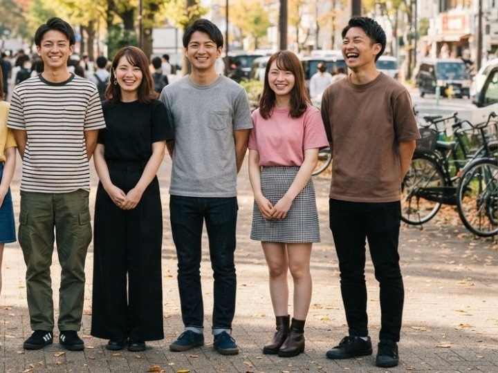 秋にTシャツを着るときの季節感の出し方