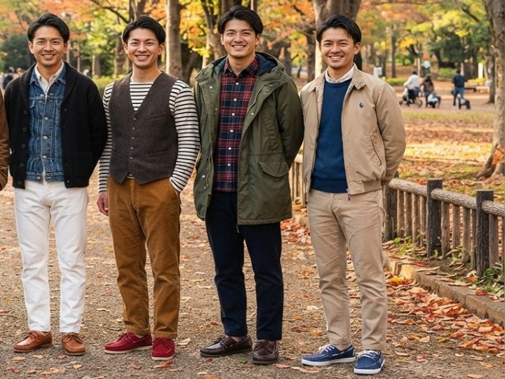 秋らしく見えるかどうかは靴よりコーデ全体で決まる