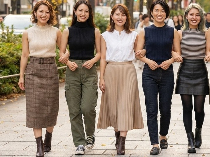 秋でも浮かないノースリーブの選び方