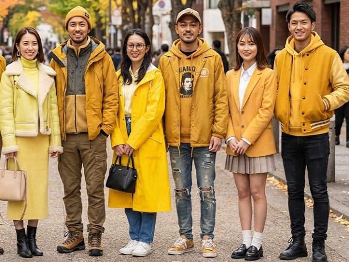 黄色の服を秋らしく見せるコツ