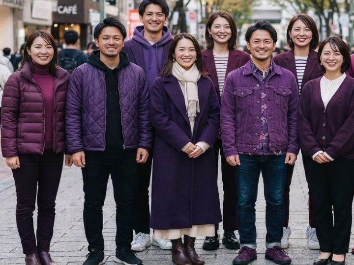 秋の紫の服に合う色は？