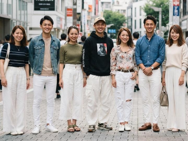 白パンツに合わせやすいコーディネート例