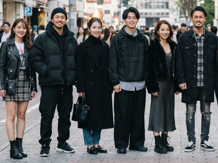 シーン別に見る秋の黒い服