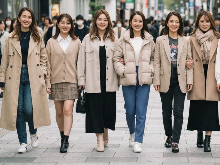 ベージュ服を若々しく見せる色合わせ