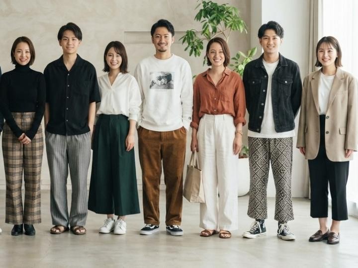トップスの合わせ方で印象は変わる