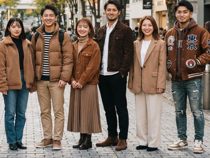 秋のブラウン服に合う色