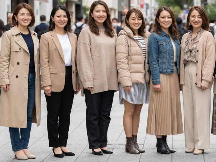ベージュパンツ・スカートの着こなし