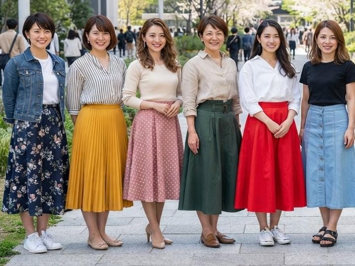 トップスの合わせ方で印象は変わる
