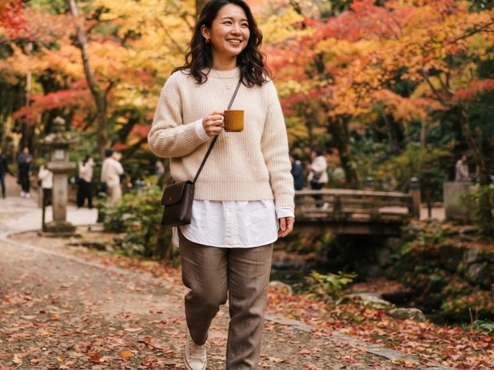 秋の白い服を自然に見せる方法